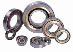 image shows different angular contact ball bearings