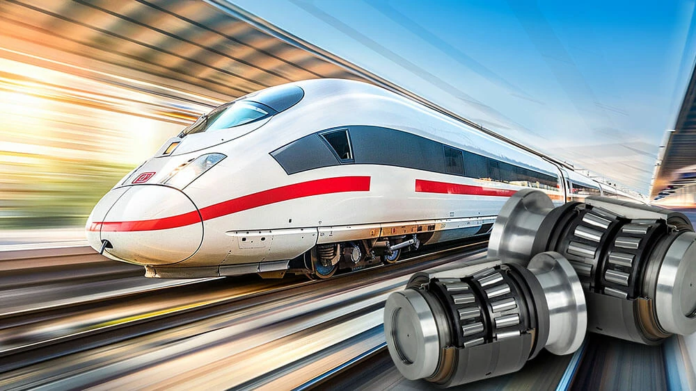Railway train and bearings