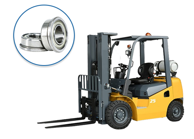 flange deep groove ball bearing's application on forklift