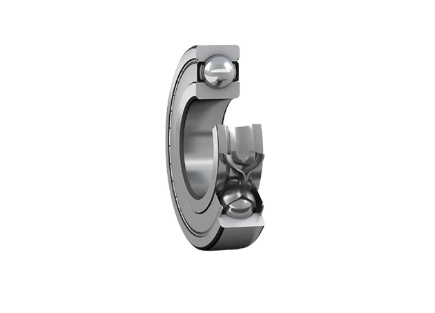 a single row deep groove ball bearing, shows its structure