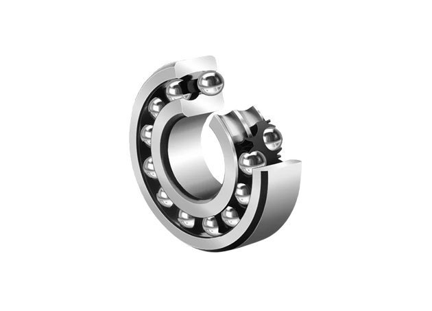 structure of double row deep groove ball bearings, showing load capacity