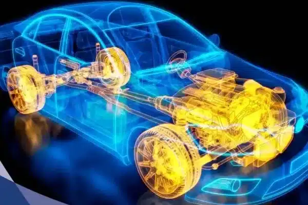 an image shows a structure of a vehicle and how the bearings are placed