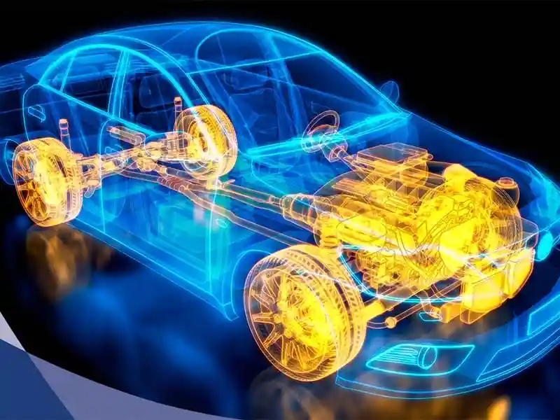an image shows a structure of a vehicle and how the bearings are placed