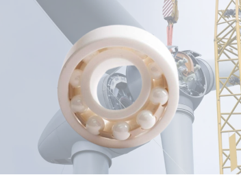 Ceramic ball bearing applicate in wind turbins