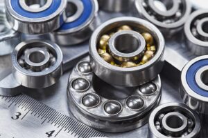 image shows different ball bearings