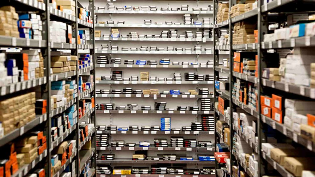 an image shows  buying ball bearings in-store