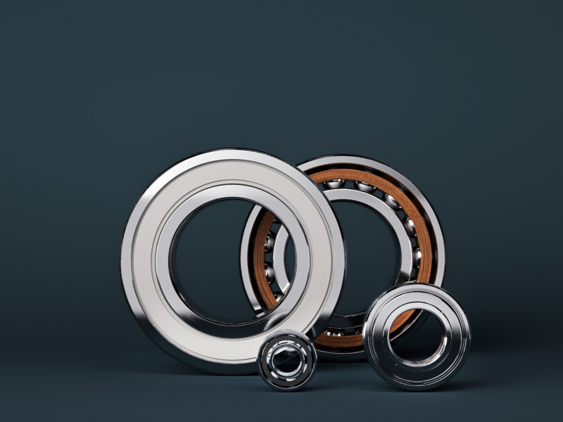Side-by-side comparison chart of high precision and high speed ball bearings, highlighting key differences in design and performance