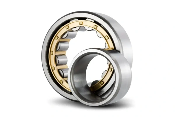 Close-up view of a TFL cylindrical roller bearing used in heavy machinery