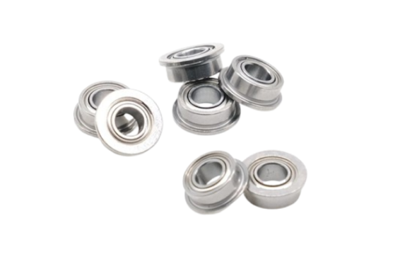 Some miniature flanged ball bearings