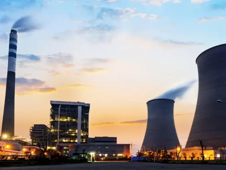 image shows a power plant