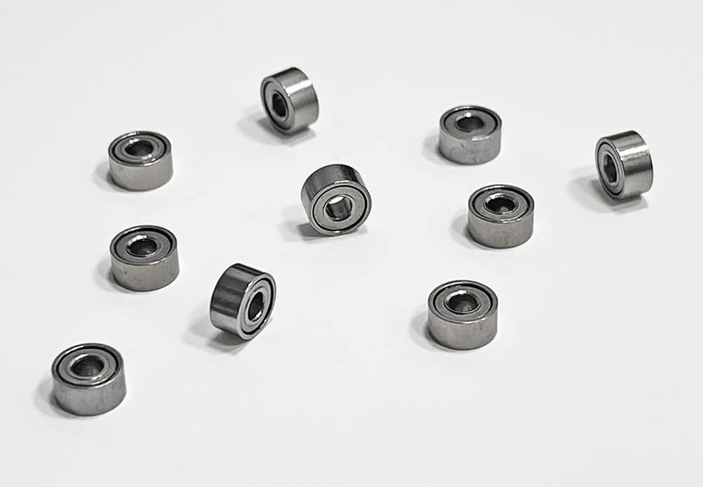 Some steel miniature ball bearings