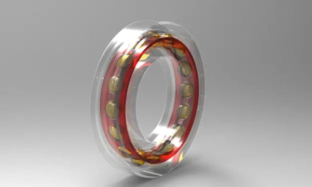 A 3D printable ball bearing CAD model