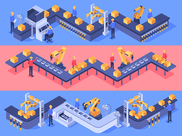 A diagram of assembly line