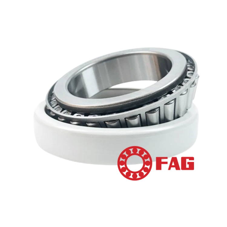 Image of a FAG current insulated single row tapered roller bearing, highlighting its protective coating against electrical damage.