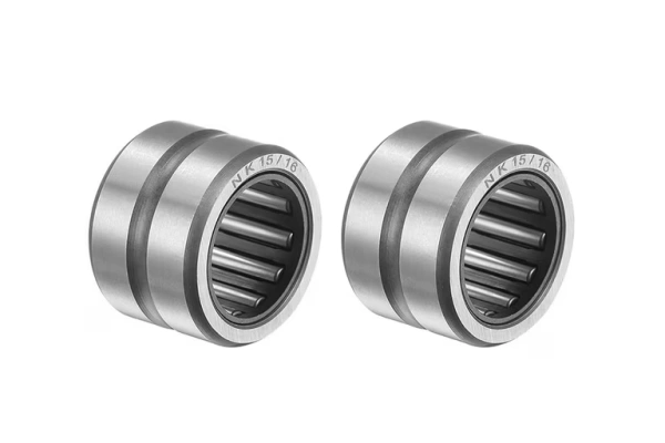 Detailed cross-section view of a needle bearing showing its compact design and numerous needle rollers, illustrating its superior high load capacity in a confined space.