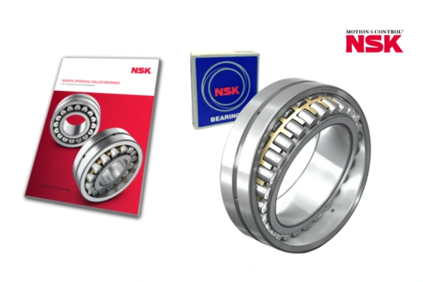 NSK spherical roller bearing for heavy industrial use.