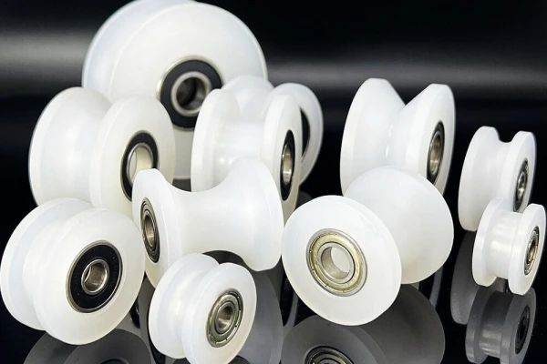 Side-by-side image showing plastic bearings.