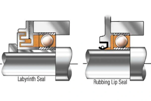 image shows two different structures of bearing seals