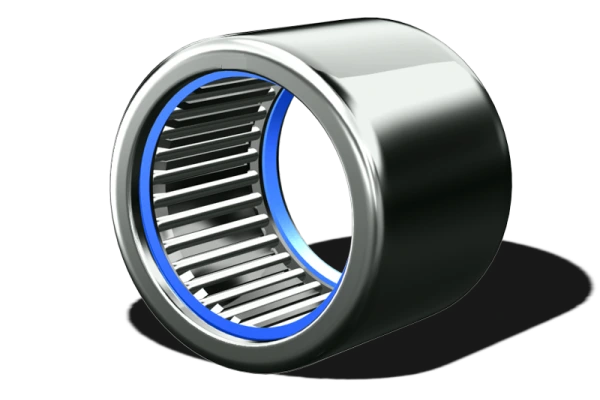 Needle roller bearing with drawn cup outer ring for space-constrained applications.
