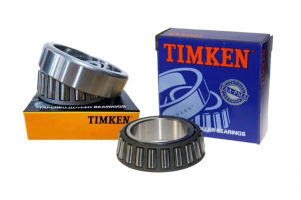 A Timken tapered roller bearing, widely used in automotive and gearbox applications.