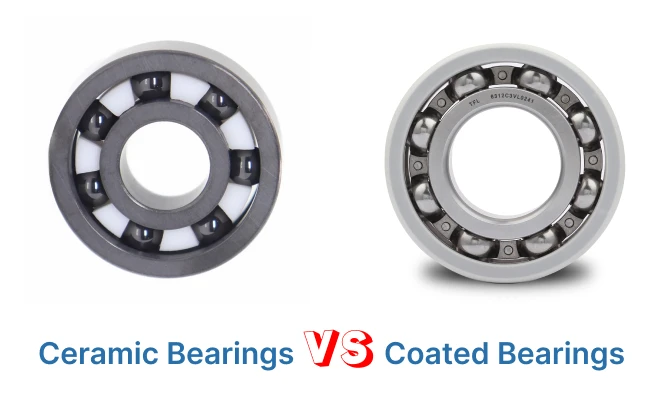 A ceramic ball bearing vs a coating insulated bearing