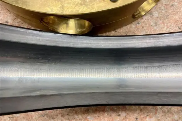 ripple damage on deep groove ball bearing raceway