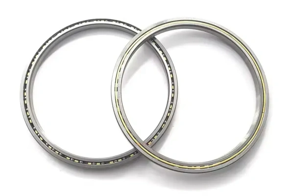 Image of thin wall ball bearings with open and sealing options for dust and moisture protection in robotics.