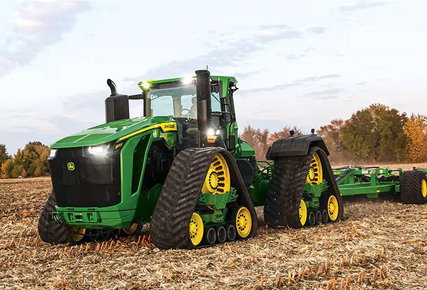 A large tractor in field