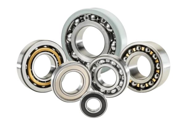 image shows different kinds of bearings