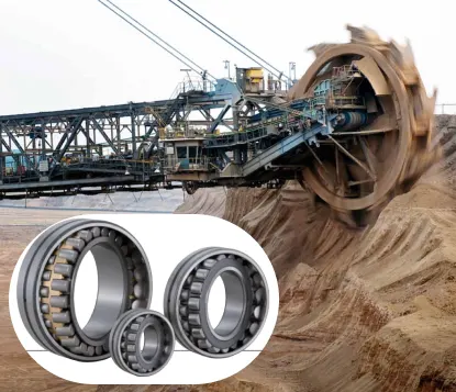 picture of mining equipment and spherical roller bearing
