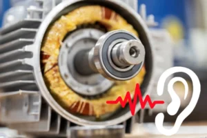 Image showing how normal bearing sound is generated in a motor for condition monitoring