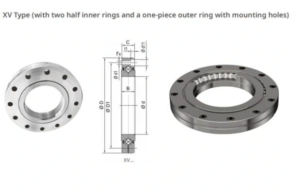 High-precision XV Crossed Roller Bearings with integrated outer ring for stable rotation