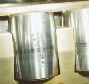image shows the corrosive wear on bearing