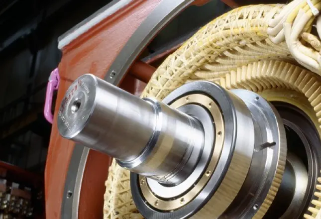 image shows the drive end of the motor