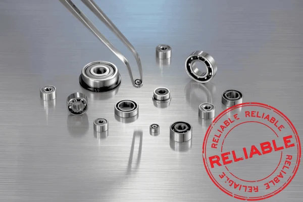 Close-up of various sized miniature bearings, symbolizing the precision and complexity of components from reliable Chinese manufacturers for industrial applications.