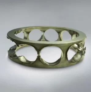 image shows the cage deformation in bearing