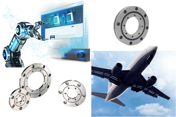 CRBTF crossed roller bearing in robotics and aerospace applications