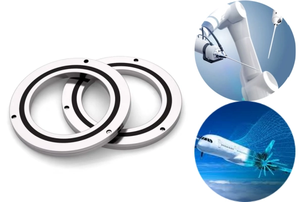 RE Crossed Roller Bearings in use in robotic and aerospace mechanisms