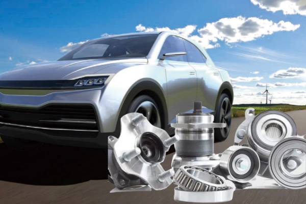 The picture shows cars and the common bearings found on cars.