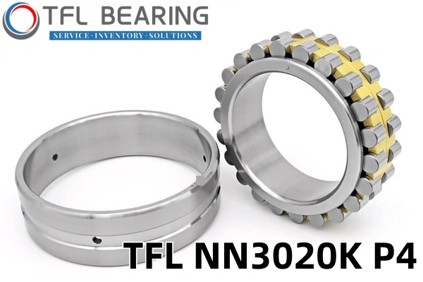 image shows TFL'S high precision Double Row Cylindrical Roller Bearings Model NN3020K P4 bearing.