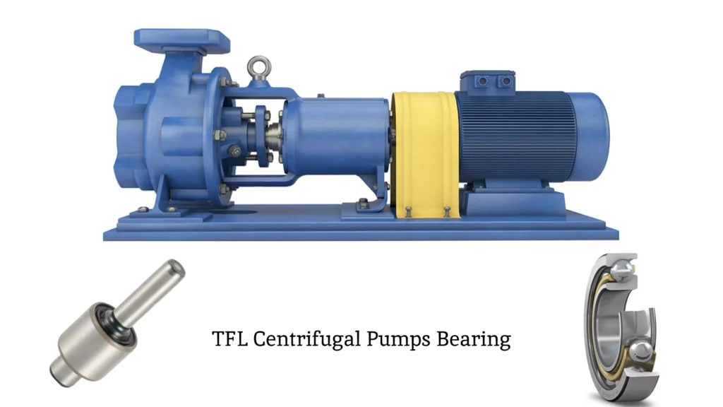 a centrifugal pump and 2 centrifugal pump bearings