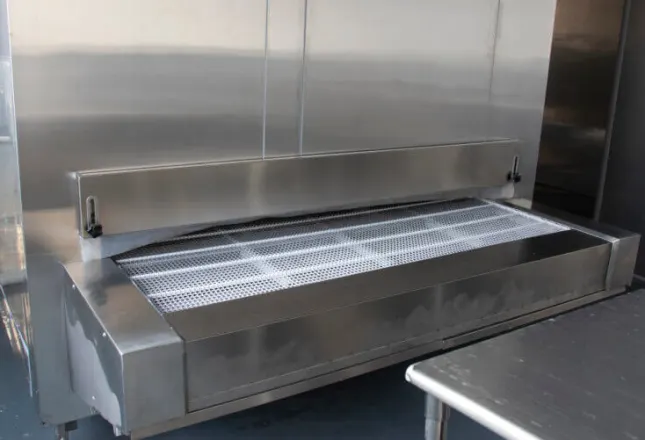 the image shows a freezing tunnels conveyor part