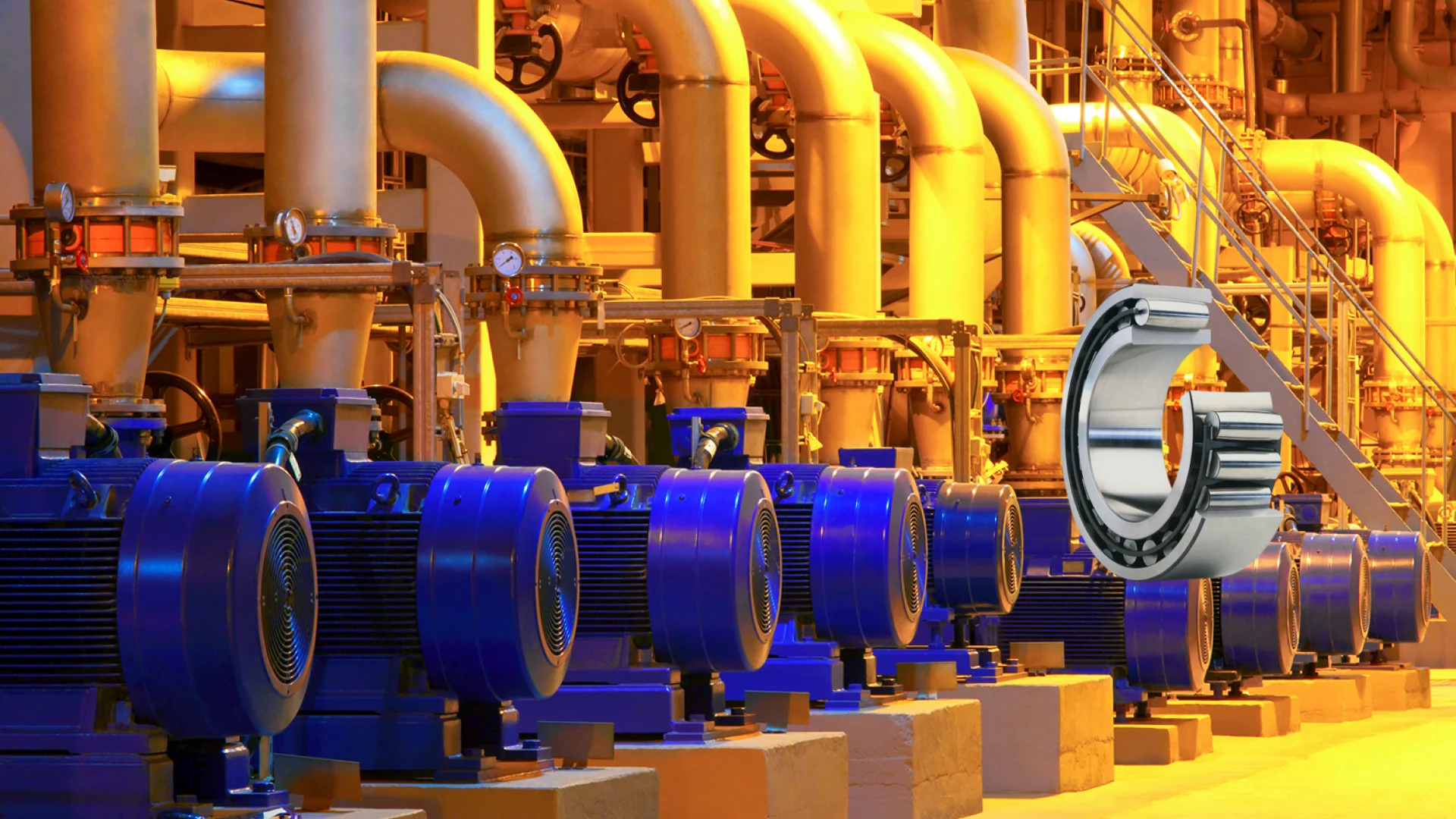 some industry pumps and a CAEB toroidal bearing