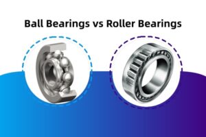 Visual comparison showing the structural differences between ball bearings and roller bearings.
