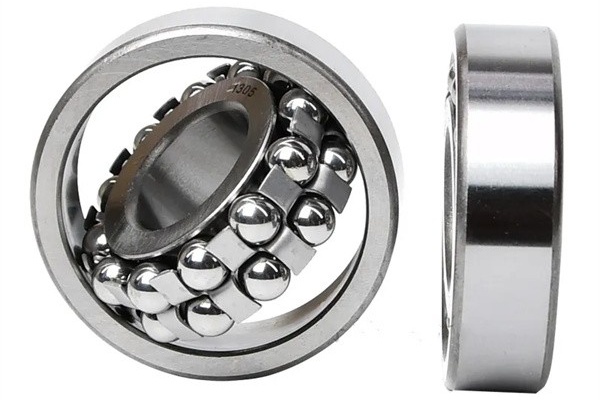 Close-up of the inner ring and ball assembly tilting within the outer ring.