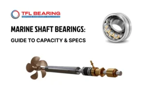 Complete marine propulsion system diagram and guide showing the propeller, propeller shaft, tail shaft bearings, water seals, stuffing box, and connection to the engine-facing thrust bearing section. Explains key components for vessel maintenance.