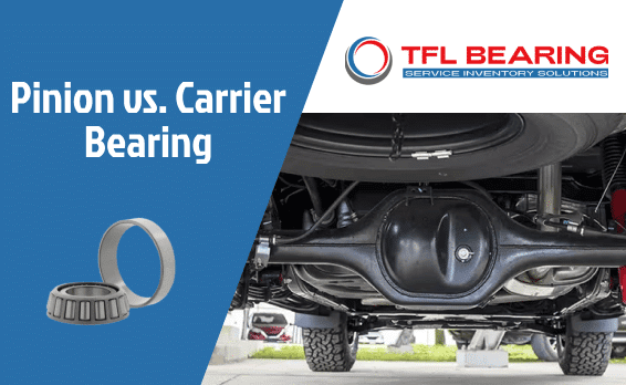 Couverture du guide technique comparant le pignon et le palier de support, présentant un roulement à rouleaux coniques haute résistance et un différentiel automobile de TFL Bearing.