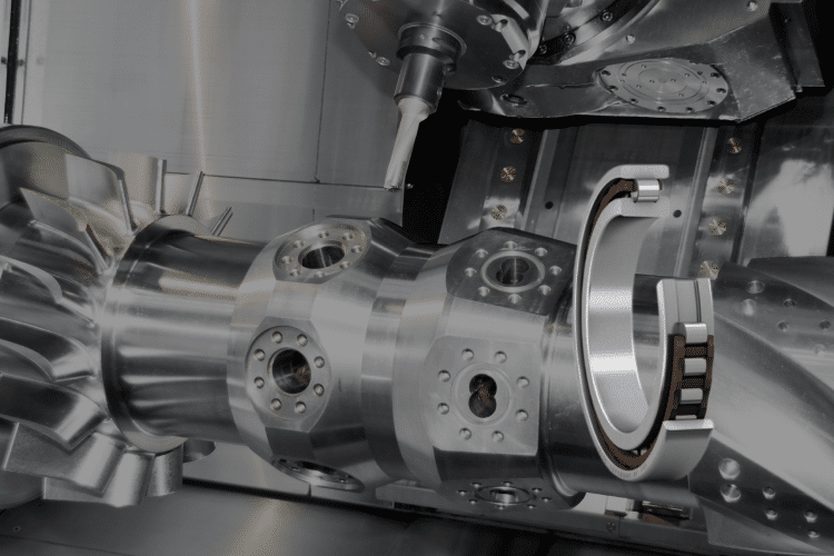 Single row super precision cylindrical roller bearing used in a high-speed machine tool spindle application