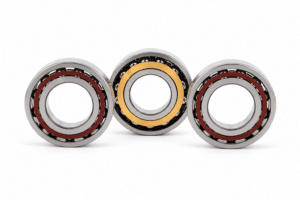 Single row angular contact ball bearings with different cage and contact angle options